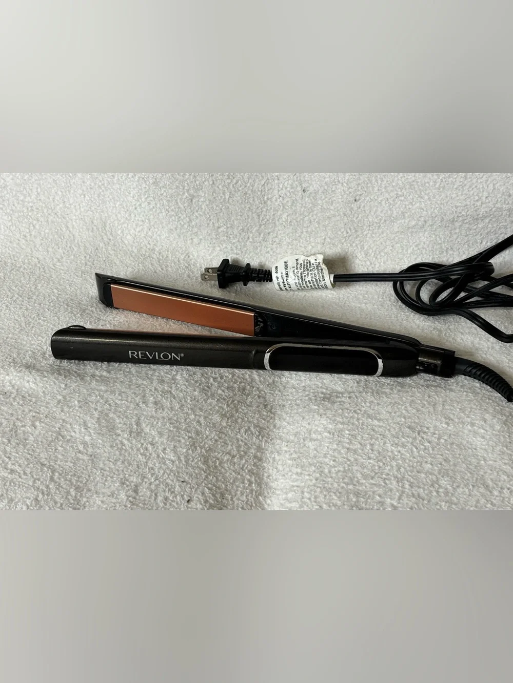 Revlon Black Flat Iron with Copper Plates